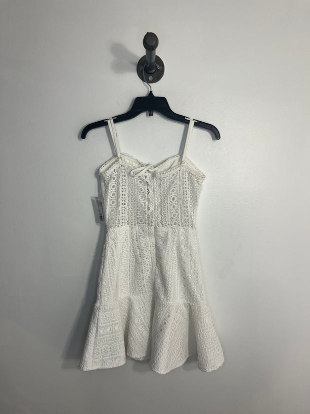 Superdown Wht Lace Mini Dress