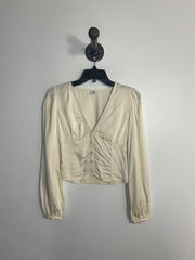 Sunday Best Cream Satin Blouse