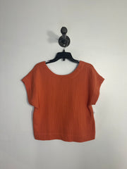 Madewell Coral Waffle Blouse