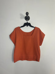 Madewell Coral Waffle Blouse