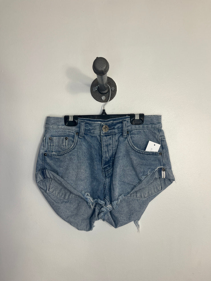 One Teaspoon Blue Denim Shorts