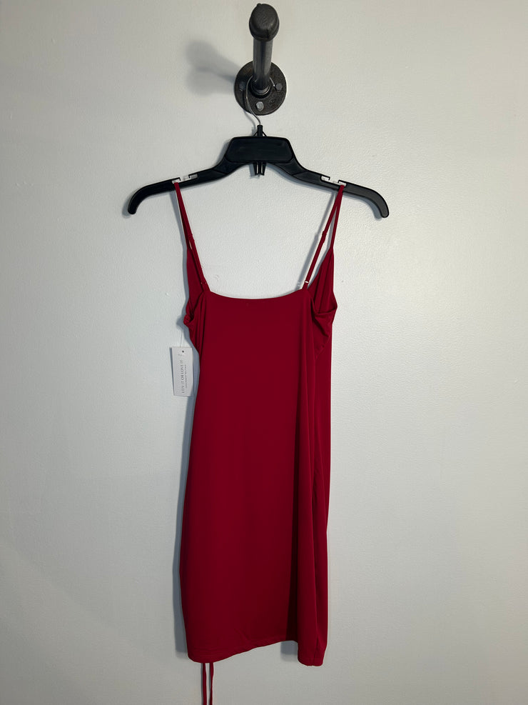 Garage Red Scrunch Mini Dress