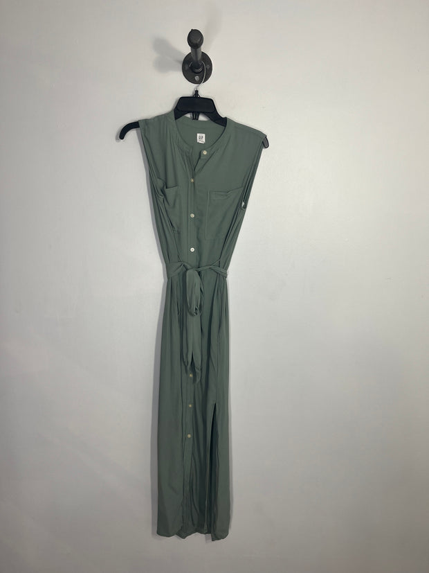 Gap Green Slvless Tie Dress