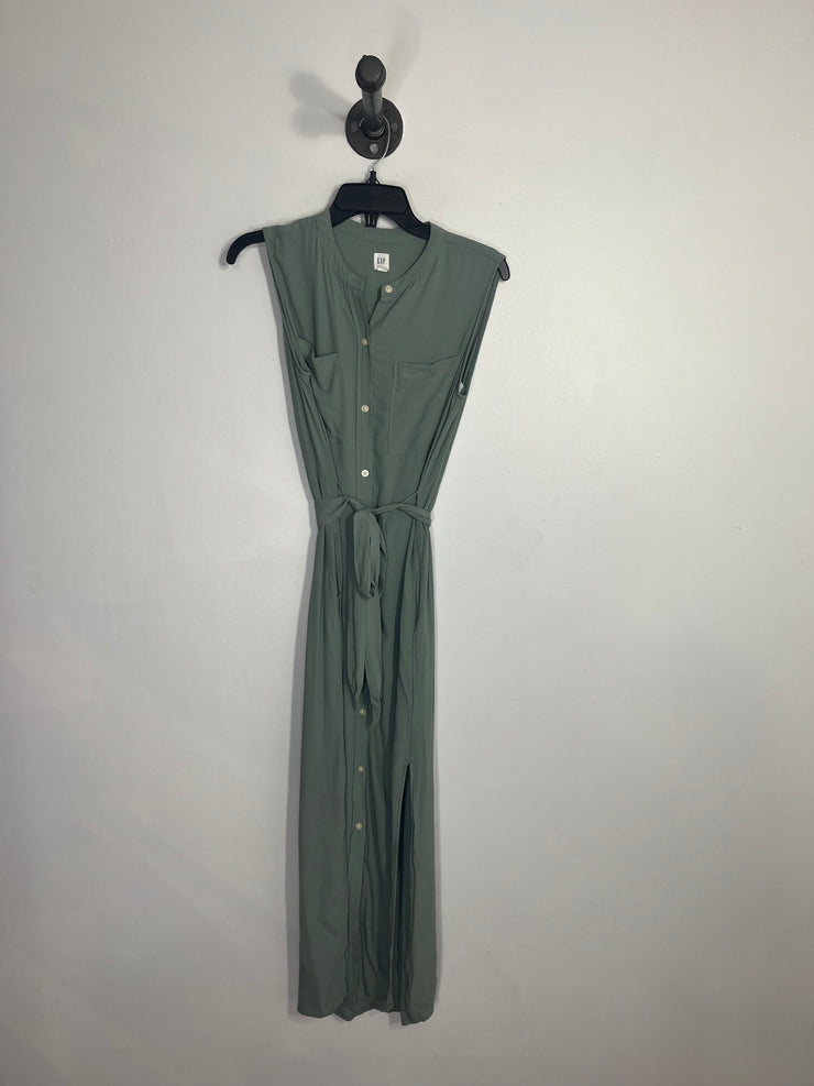 Gap Green Slvless Tie Dress