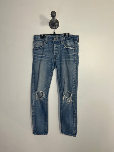 Moussy Midwash Rip Mom Jeans