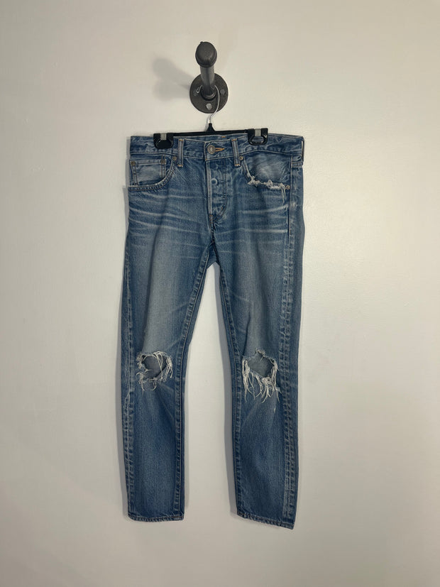Moussy Midwash Rip Mom Jeans