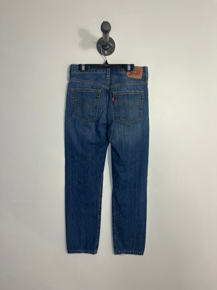 Levi's Blue Midrise Rip Jeans