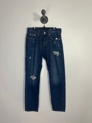 Levi's Dark Rip Straight Jeans