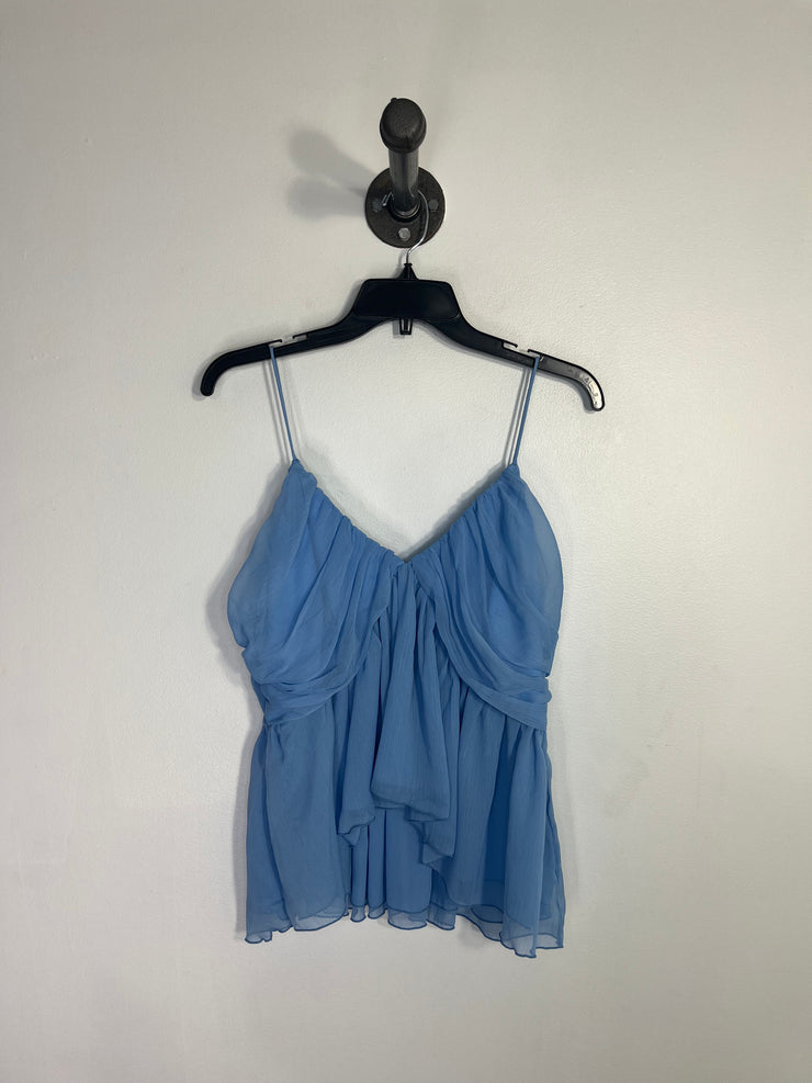 Abercrombie Blue Ruffled Tank