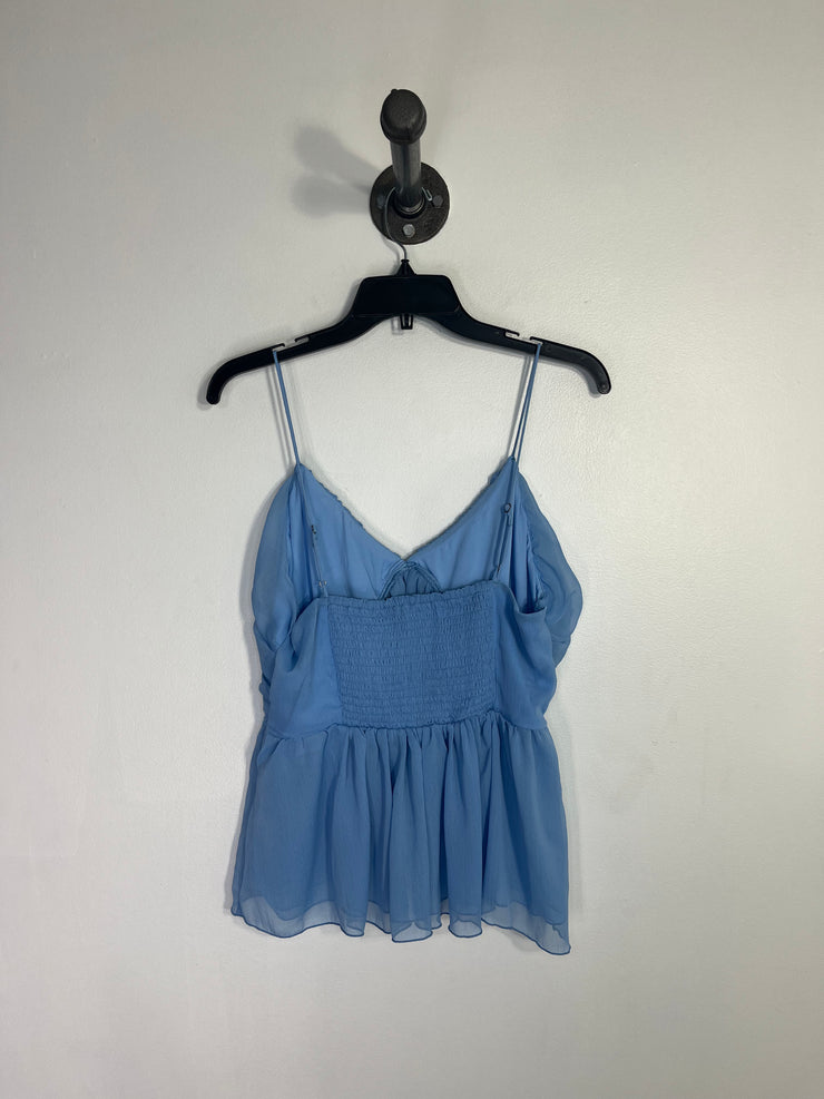 Abercrombie Blue Ruffled Tank