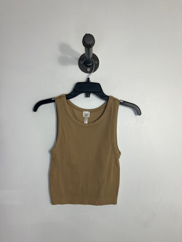 Sunday Best Beige Ribbed Tank