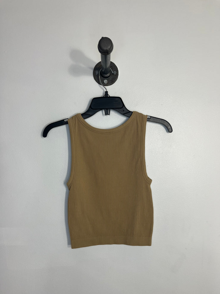 Sunday Best Beige Ribbed Tank