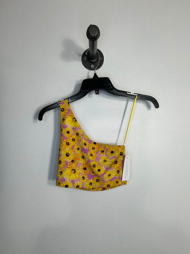 Zara Yellow One Shoulder Tank