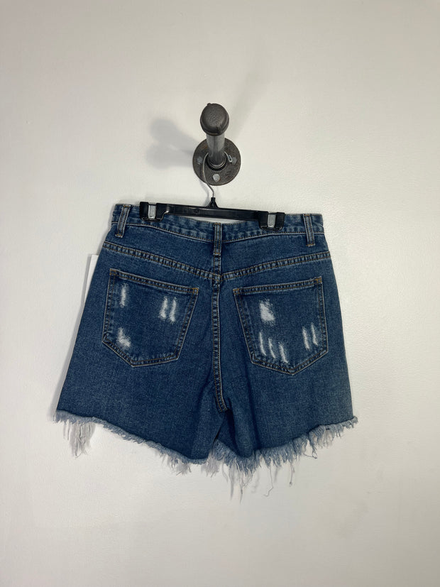 Short en jean délavé foncé Momokrom