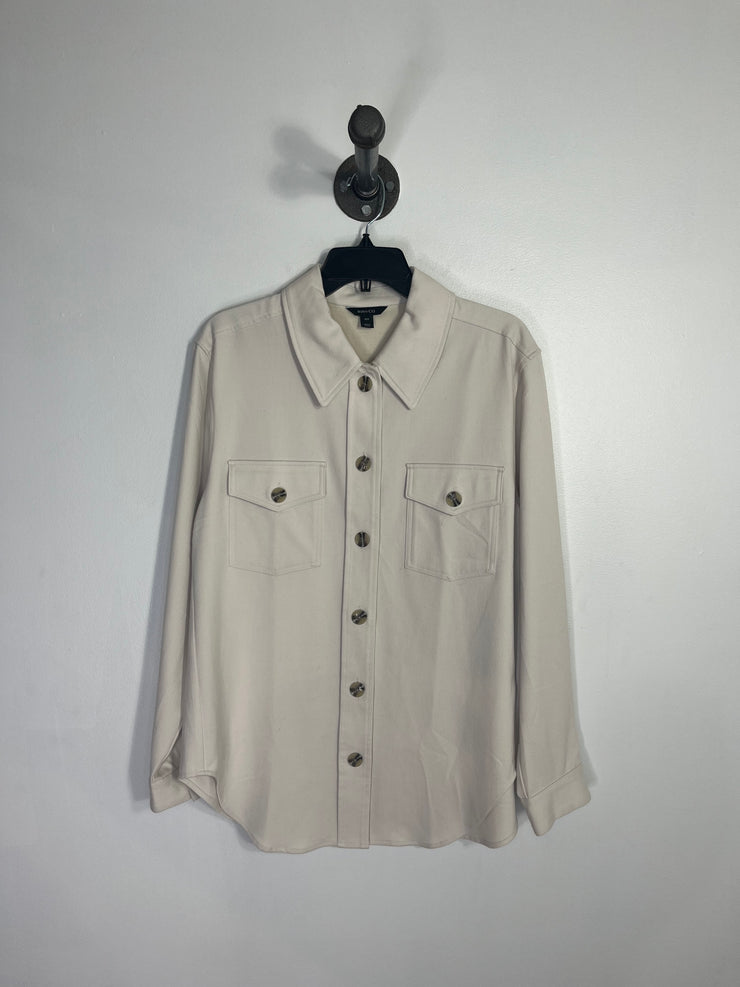Rw & CO Cream Button Shacket
