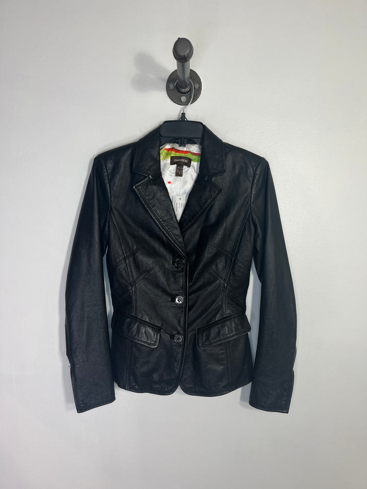 Chaqueta de cuero negra Danier