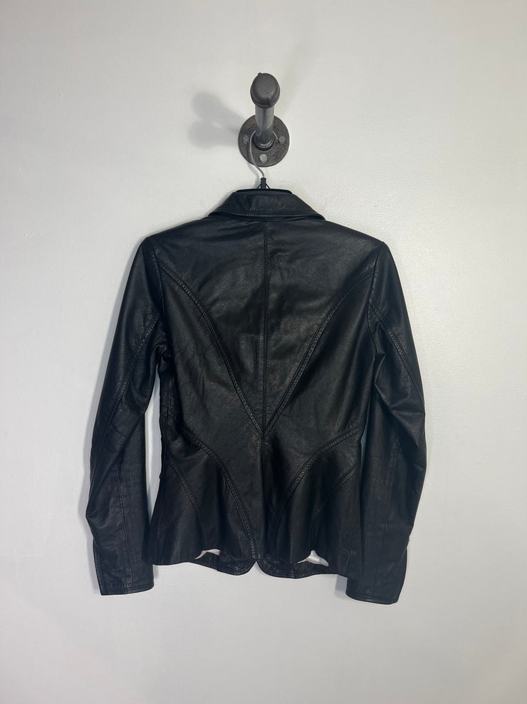 Chaqueta de cuero negra Danier