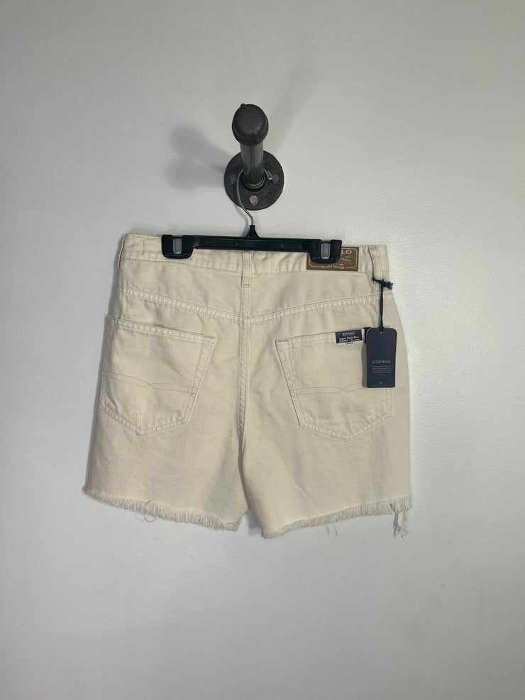 Pantalones cortos de mezclilla color crema de búfalo