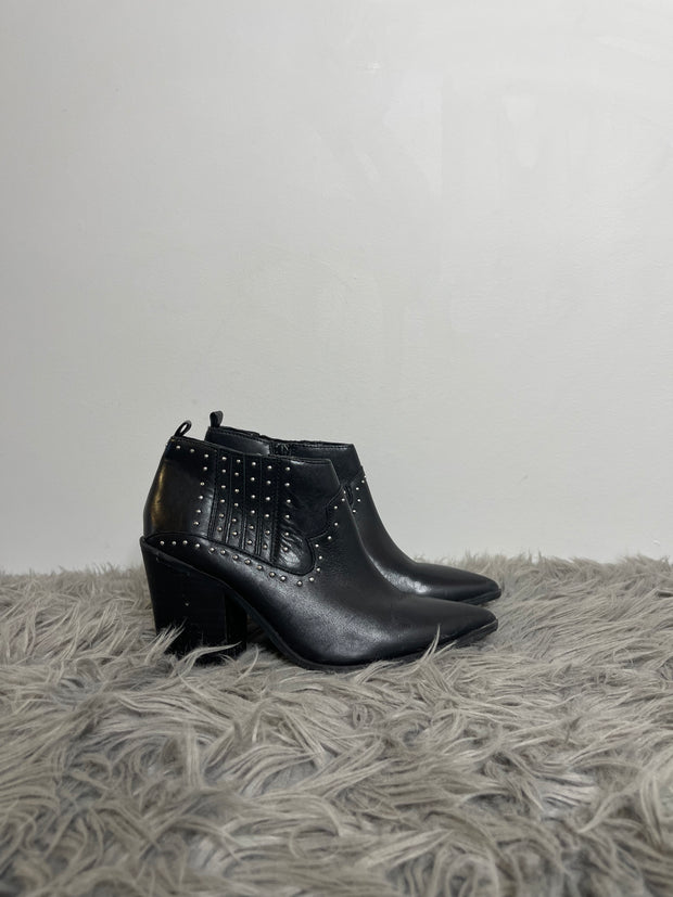 Aldo Black Pointed Ankle Boots