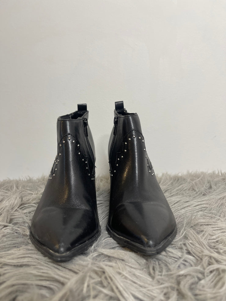 Aldo Black Pointed Ankle Boots