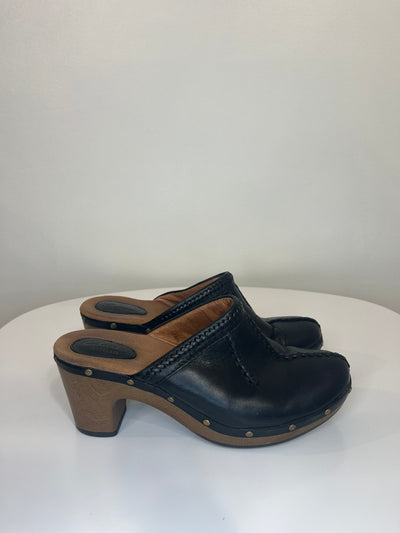 Clarks Black Slip On Heels