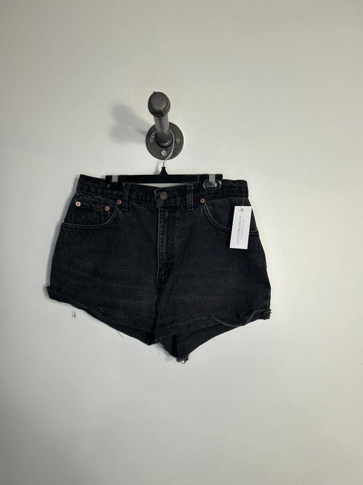 Levi's Black Mid Rise Shorts