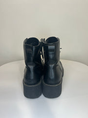 Madden Girl Blk Combat Boots