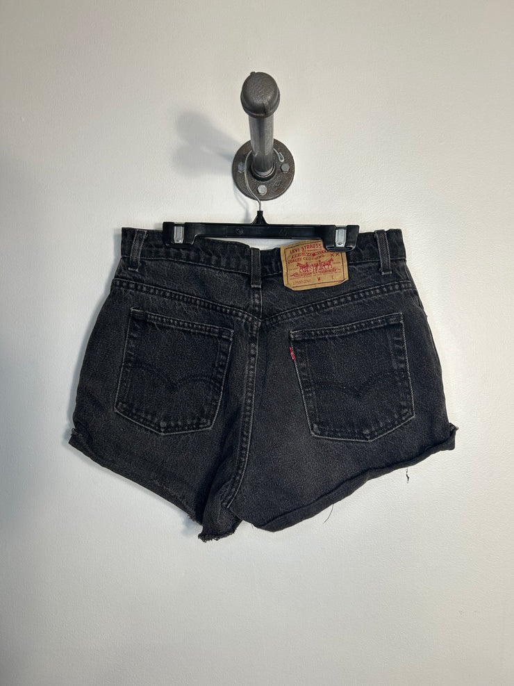 Levi's Black Mid Rise Shorts