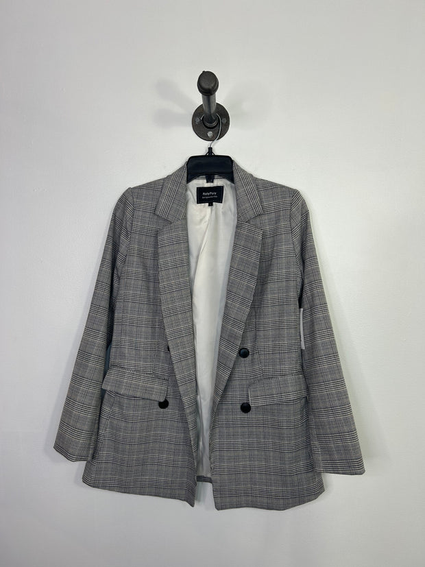 Roly Poly Plaid Button Blazer