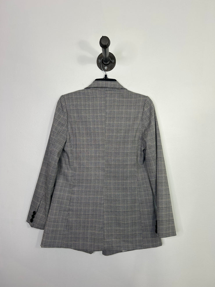 Roly Poly Plaid Button Blazer