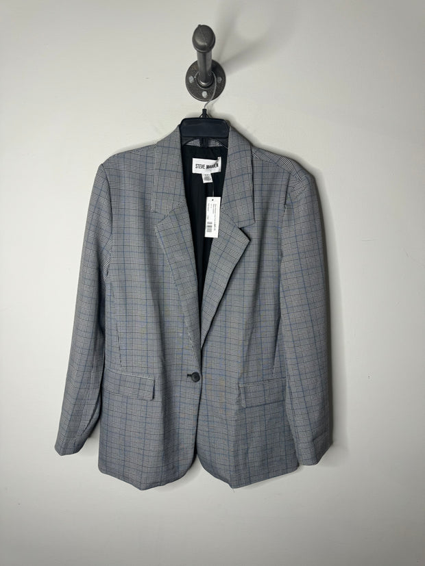 Steve Madden Grey Plaid Blazer