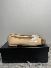 Versace White/Gold Flats