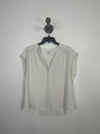 RW & CO Wht Button Up Blouse