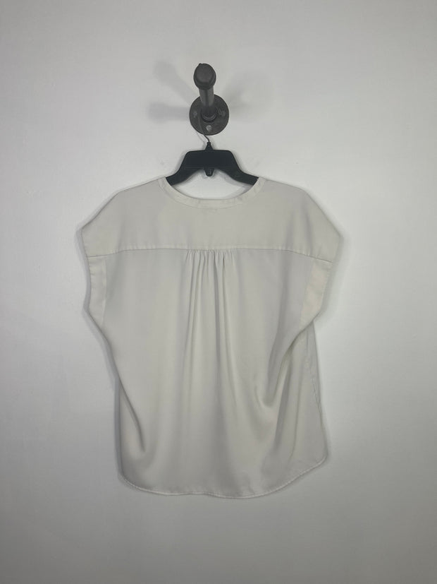 RW & CO Wht Button Up Blouse