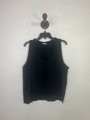 Nation Black V Neck Tank