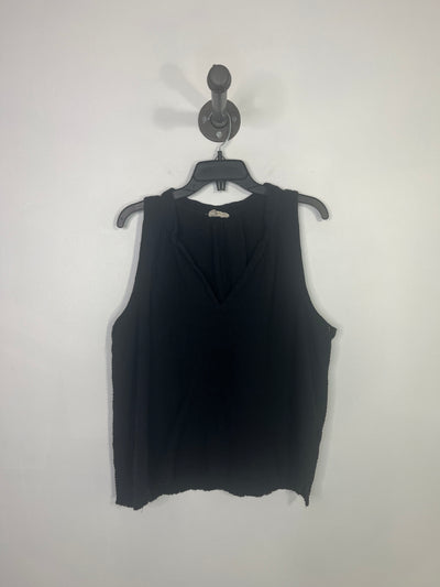 Nation Black V Neck Tank