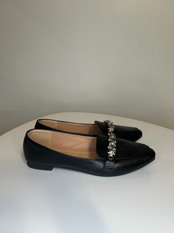 Patrizia Black Jeweled Loafers