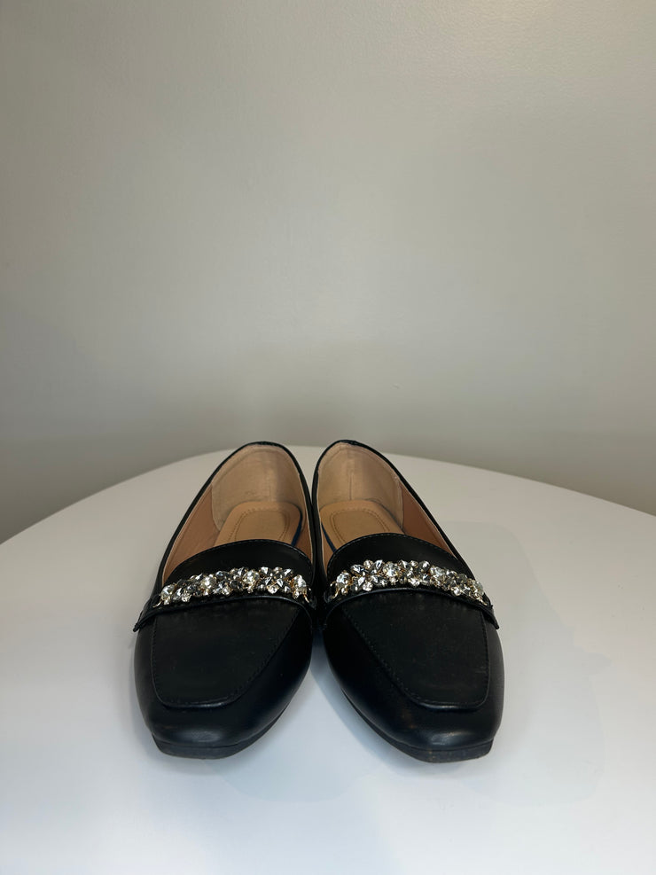 Patrizia Black Jeweled Loafers