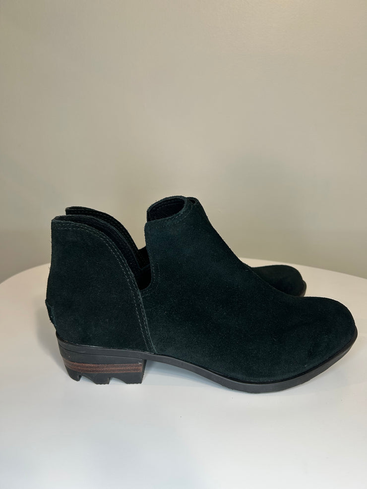 Sorel Black Suede Ankle Boots