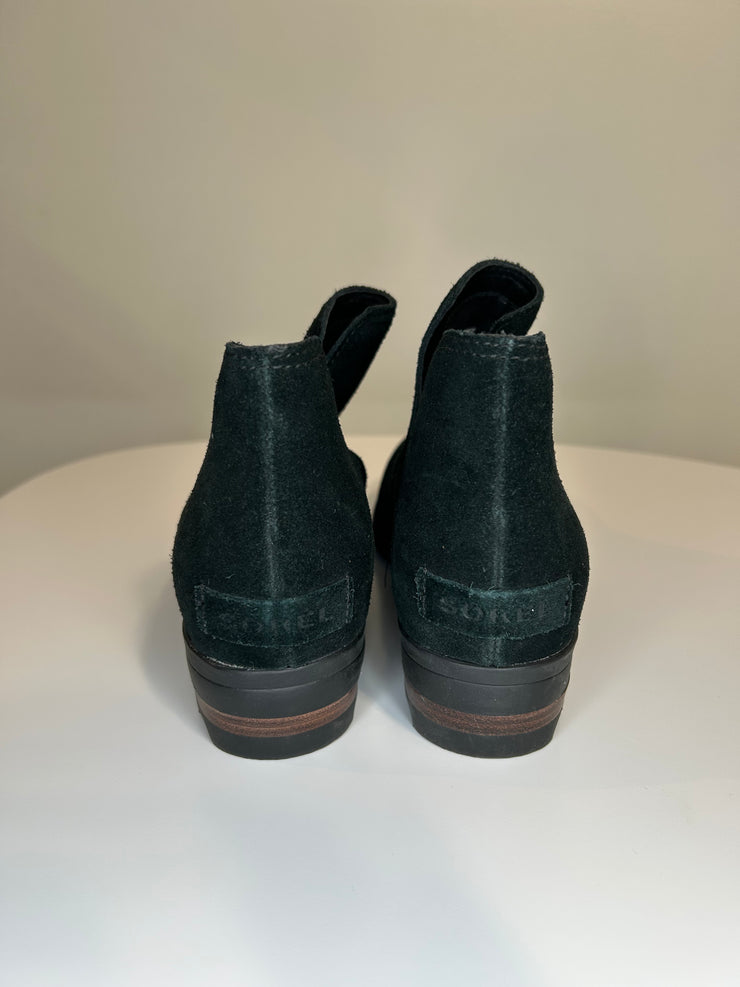 Sorel Black Suede Ankle Boots
