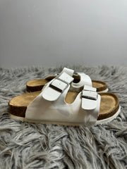 Time Tru White Cork Sandals