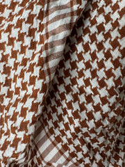 No Brand Brown Gingham Scarf