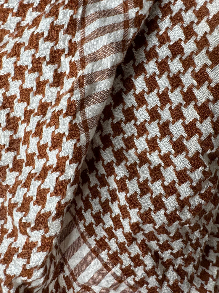 No Brand Brown Gingham Scarf