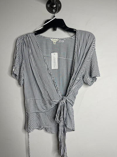 MaxStudio Stripe Wrap Shirt