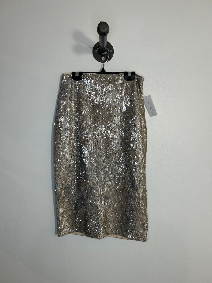 A&F Gold Sequin Midi Dress