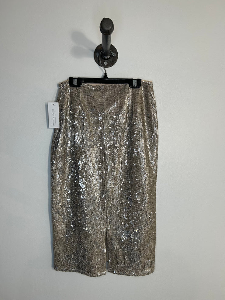 A&F Gold Sequin Midi Dress