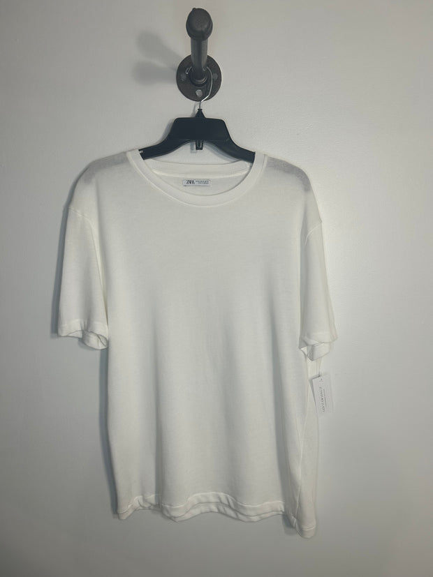Zara White Knit T-shirt