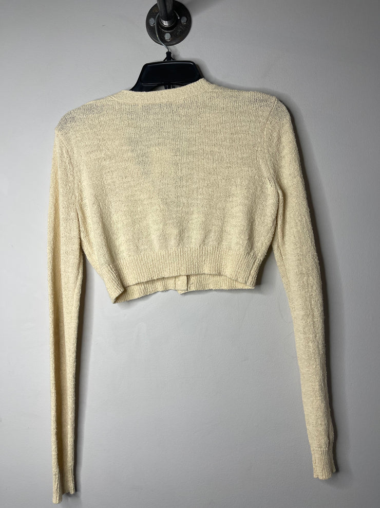 Zara Yellow Cropped Cardigan