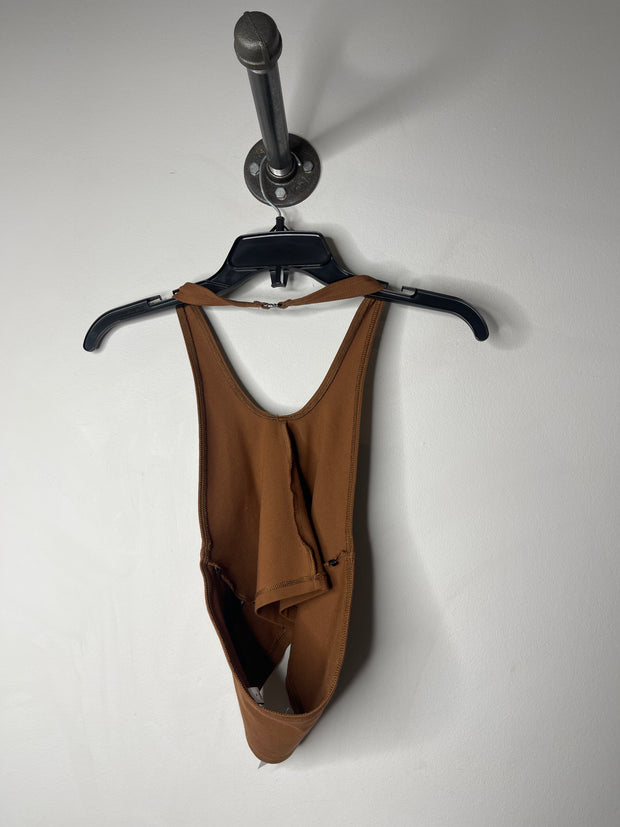 Sun Deh Brown Cross Neck Tank