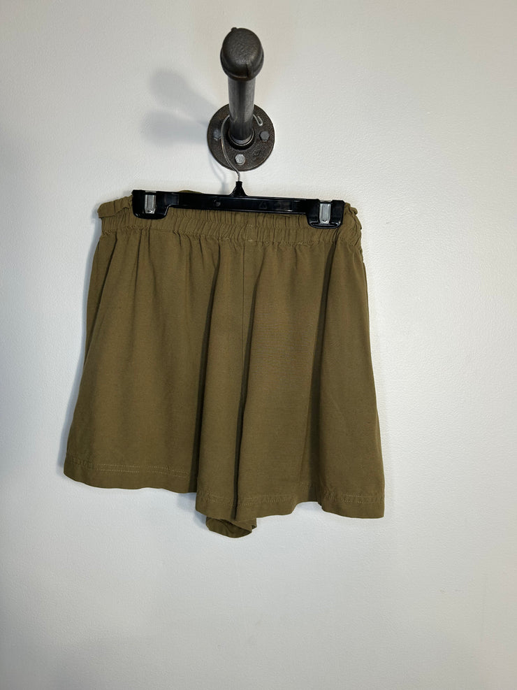 Zara Olive Paper Bag Short